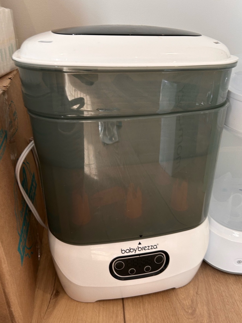 Babybrezza Bottle Sterilizer/Dryer in Smoke and White